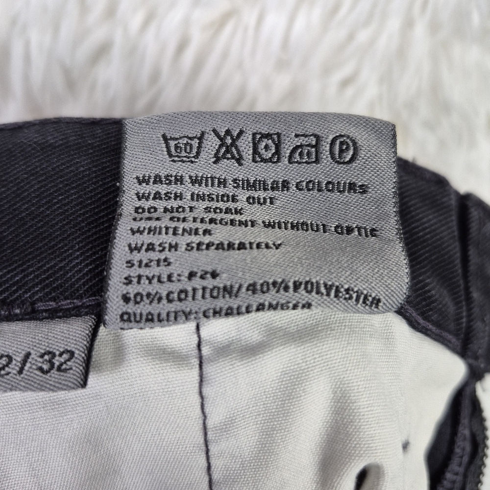 Dunderdon Mens‎ Black Slim Straight Leg Jeans 32x30 Casual Workwear Classic - Picture 8 of 12